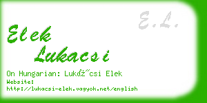 elek lukacsi business card